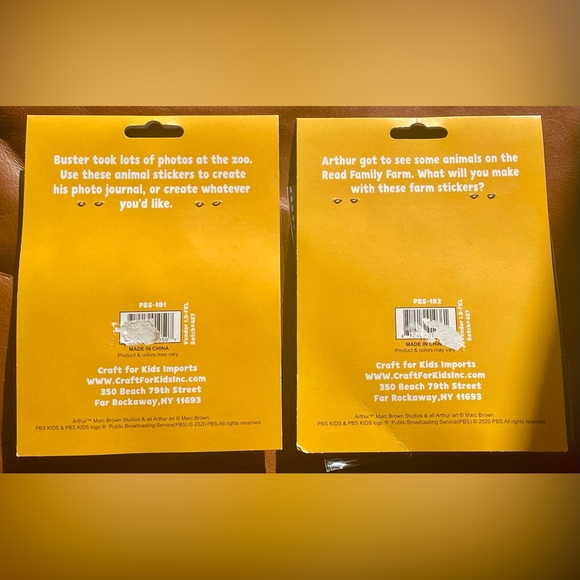 BNWT! Arthur, 40 PIECES, 3D GOOGLY ๐s 
ANIMAL, ๐ป๐ฆ๐ฏ๐ค PEEL & STICK STICKER BUNDLE - Picture 4 of 4